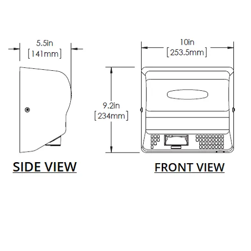 AMERICAN DRYER® AD90 Advantage AD® HAND DRYER - White ABS Auto Universal Voltage