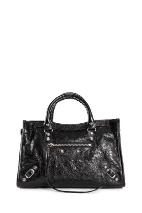 BALENCIAGA WOMAN BLACK TOP HANDLE BAGS