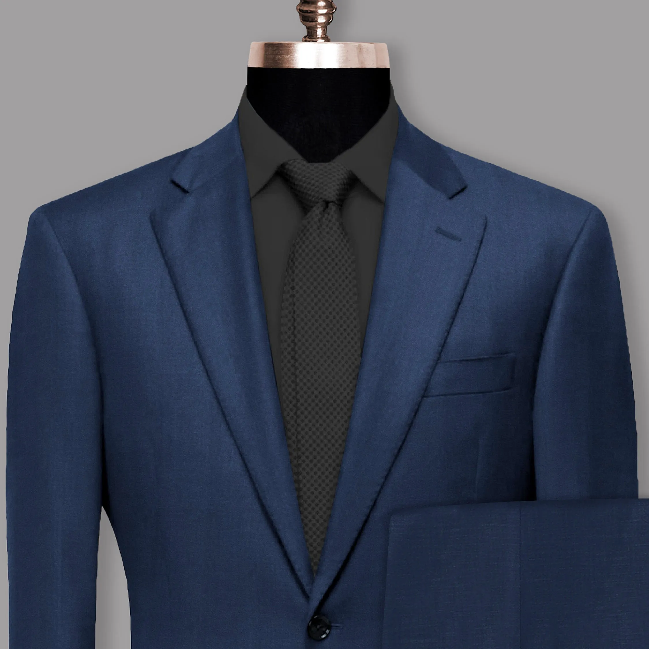 Blue Patch Subtle Sheen Pockets Performance Suit