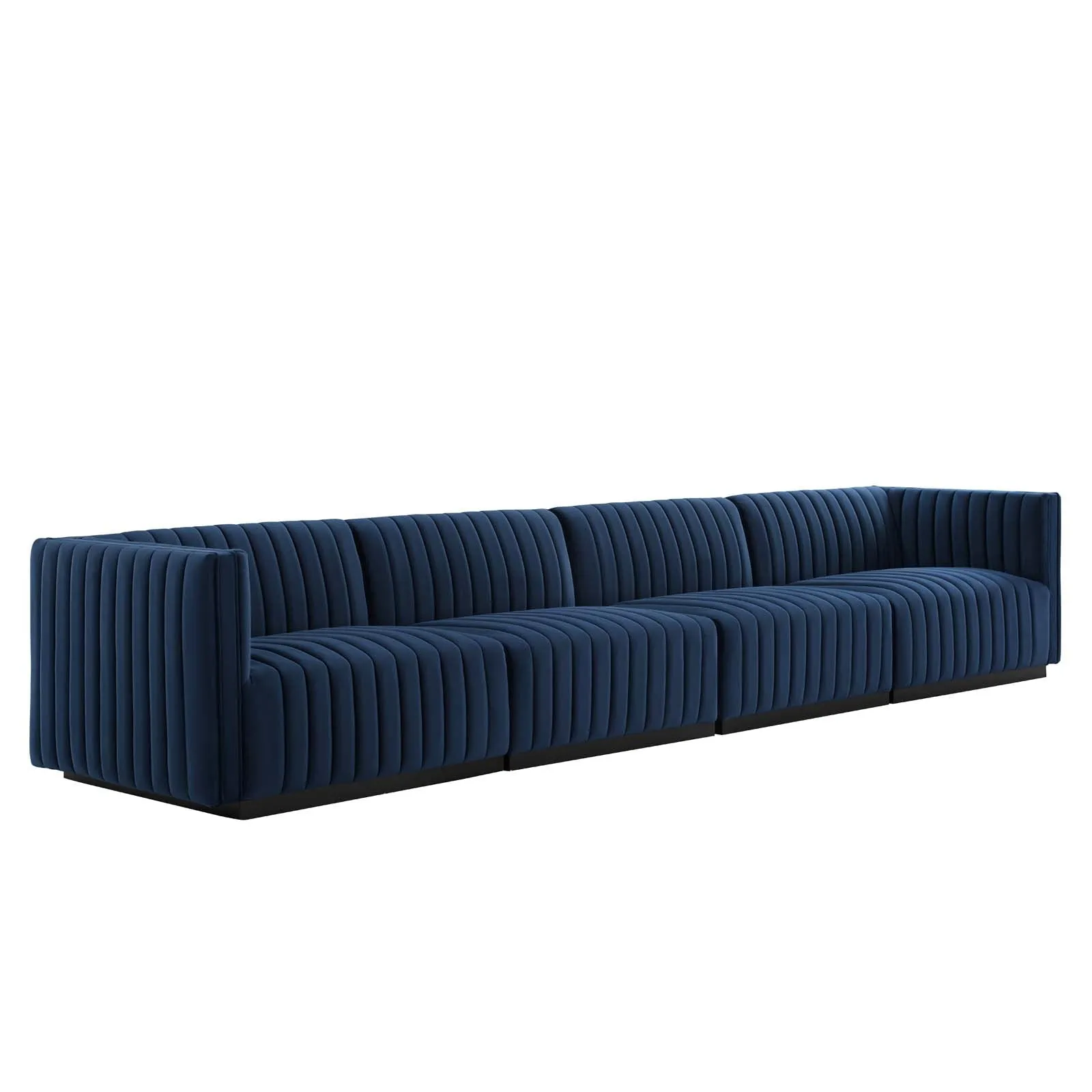 Conjure Channel Tufted Performance Velvet 4-Piece Sofa by Modway