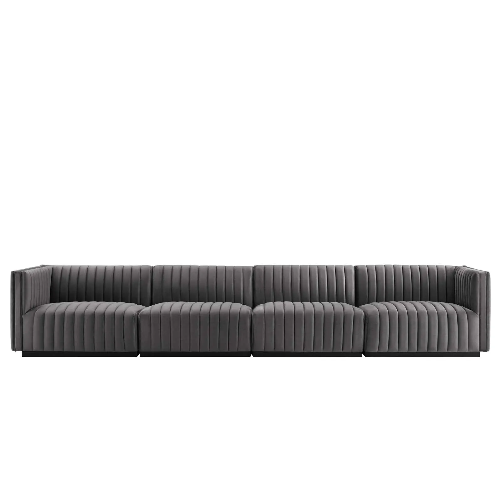 Conjure Channel Tufted Performance Velvet 4-Piece Sofa by Modway