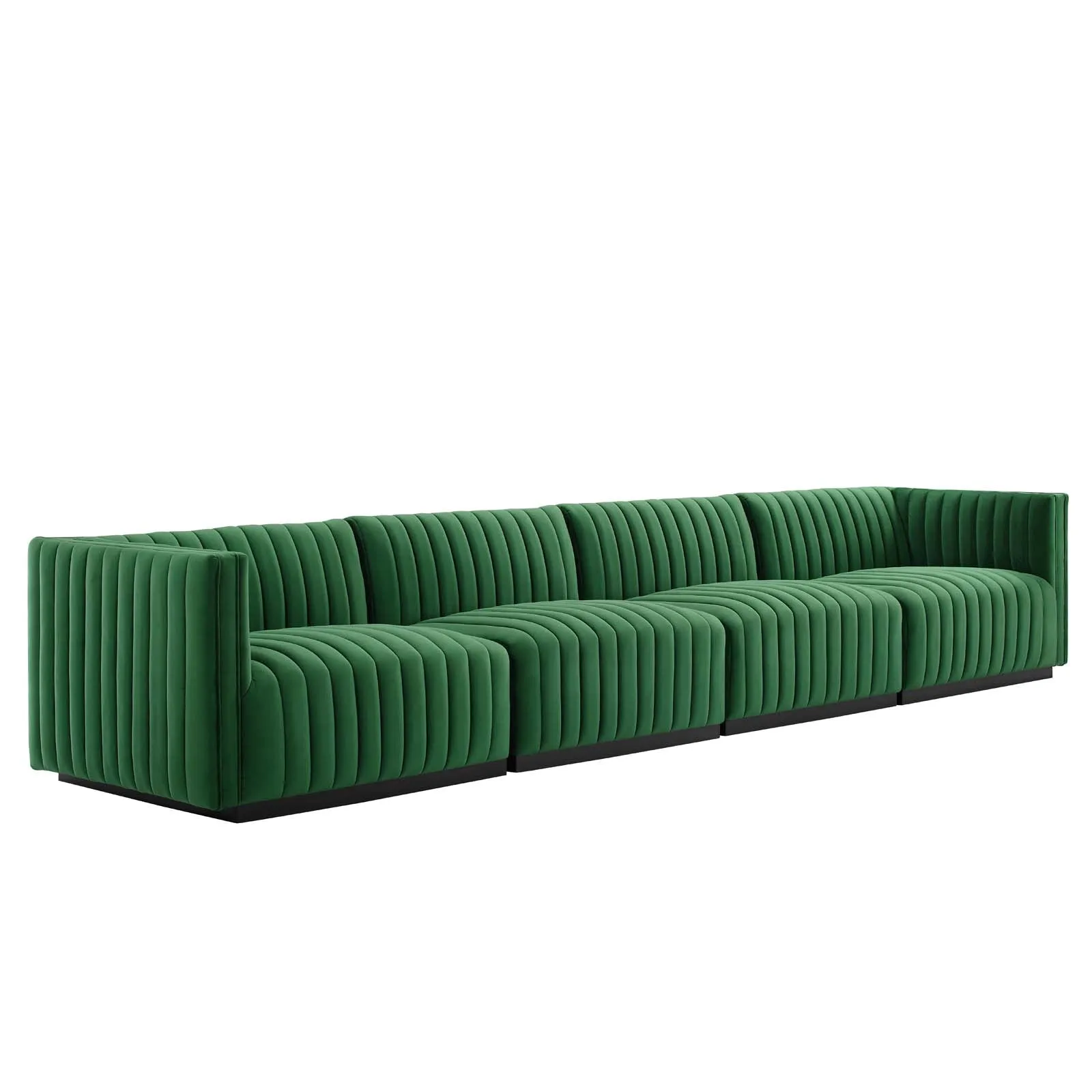 Conjure Channel Tufted Performance Velvet 4-Piece Sofa by Modway