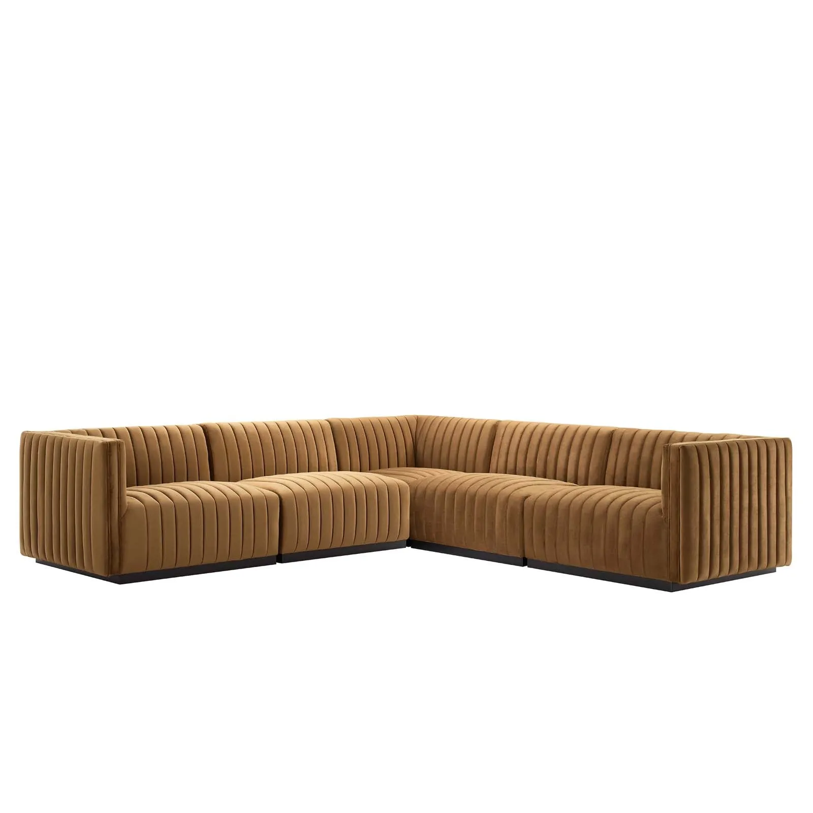 Conjure Channel Tufted Performance Velvet 5-Piece Sectional by Modway