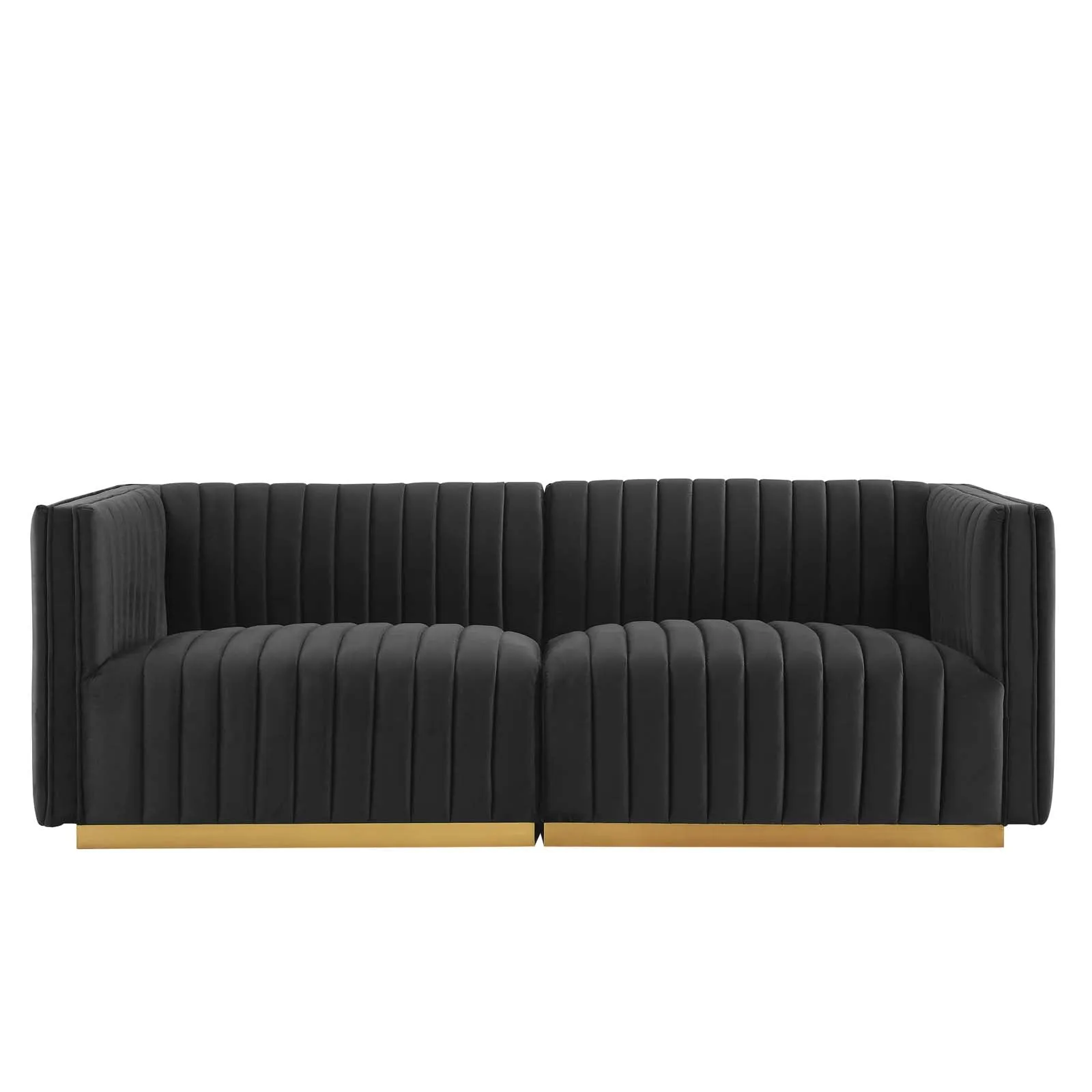 Conjure Channel Tufted Performance Velvet Loveseat by Modway