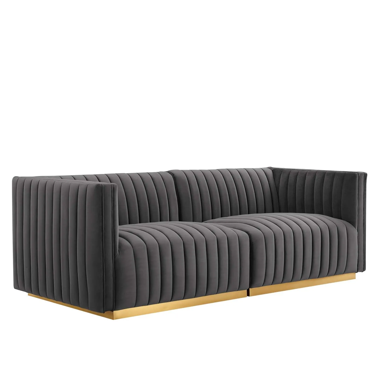 Conjure Channel Tufted Performance Velvet Loveseat by Modway