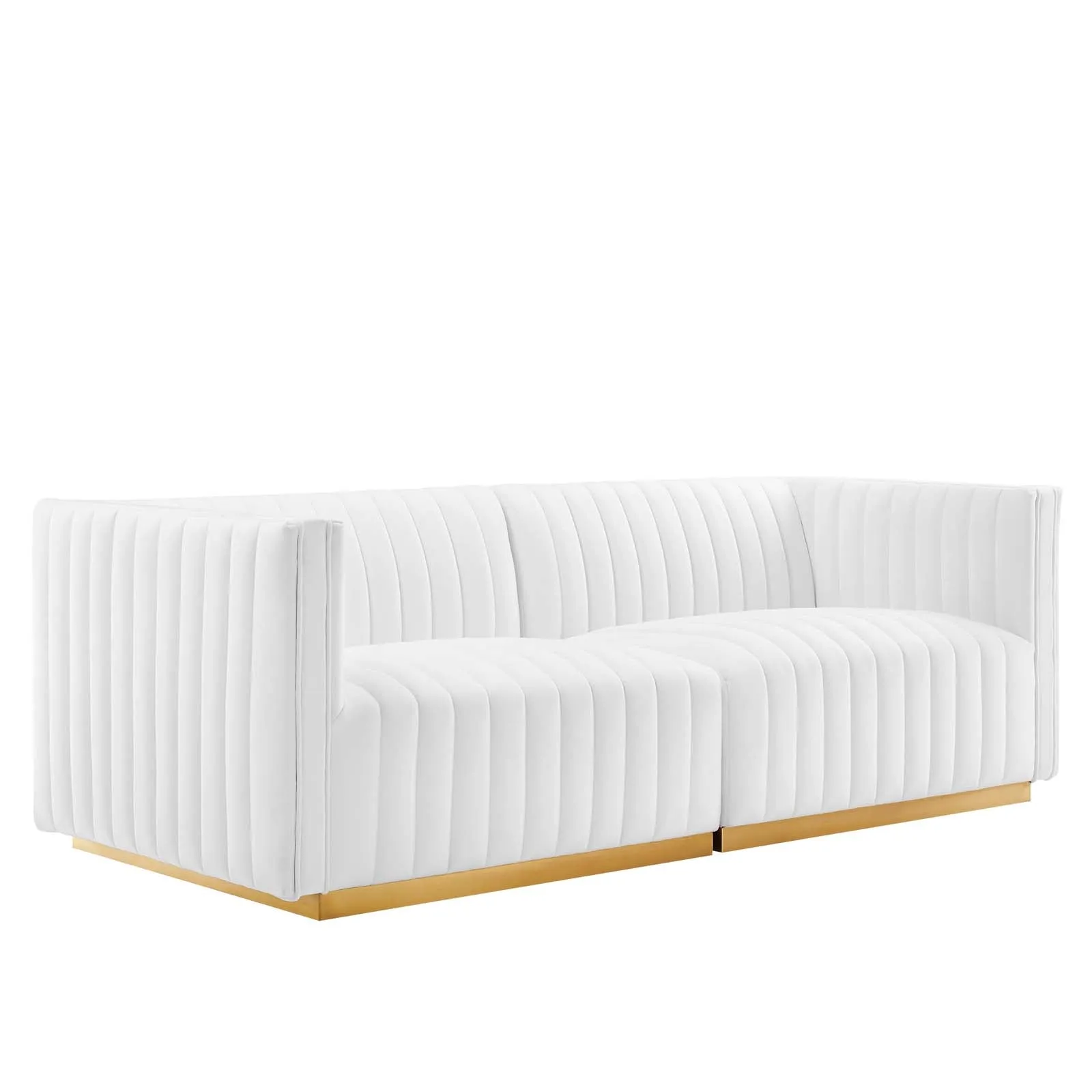 Conjure Channel Tufted Performance Velvet Loveseat by Modway