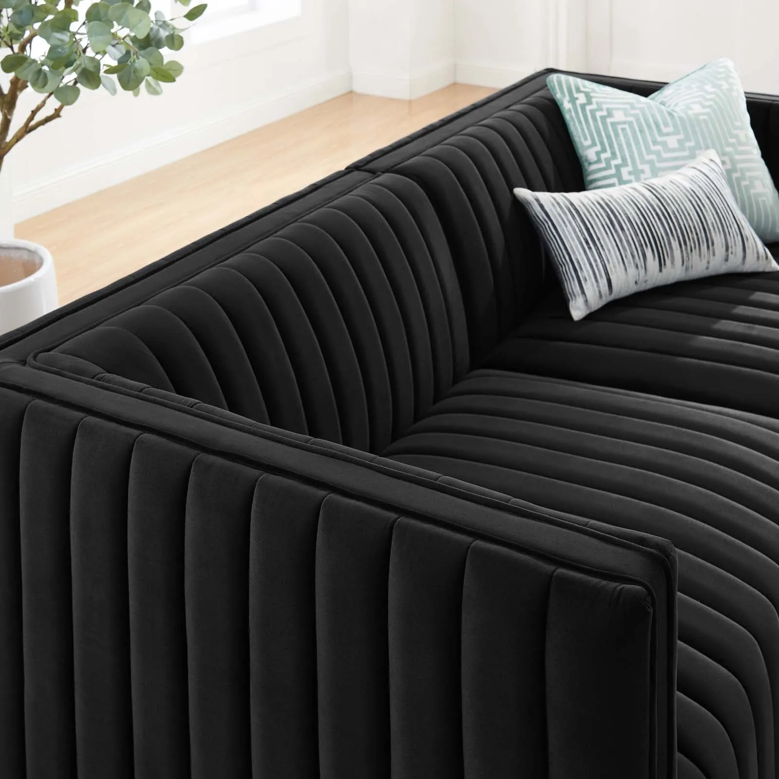 Conjure Channel Tufted Performance Velvet Loveseat by Modway