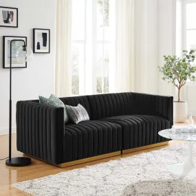 Conjure Channel Tufted Performance Velvet Loveseat by Modway