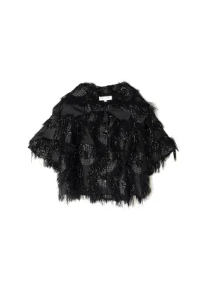 Cropped Car Coat - Black Eyelash