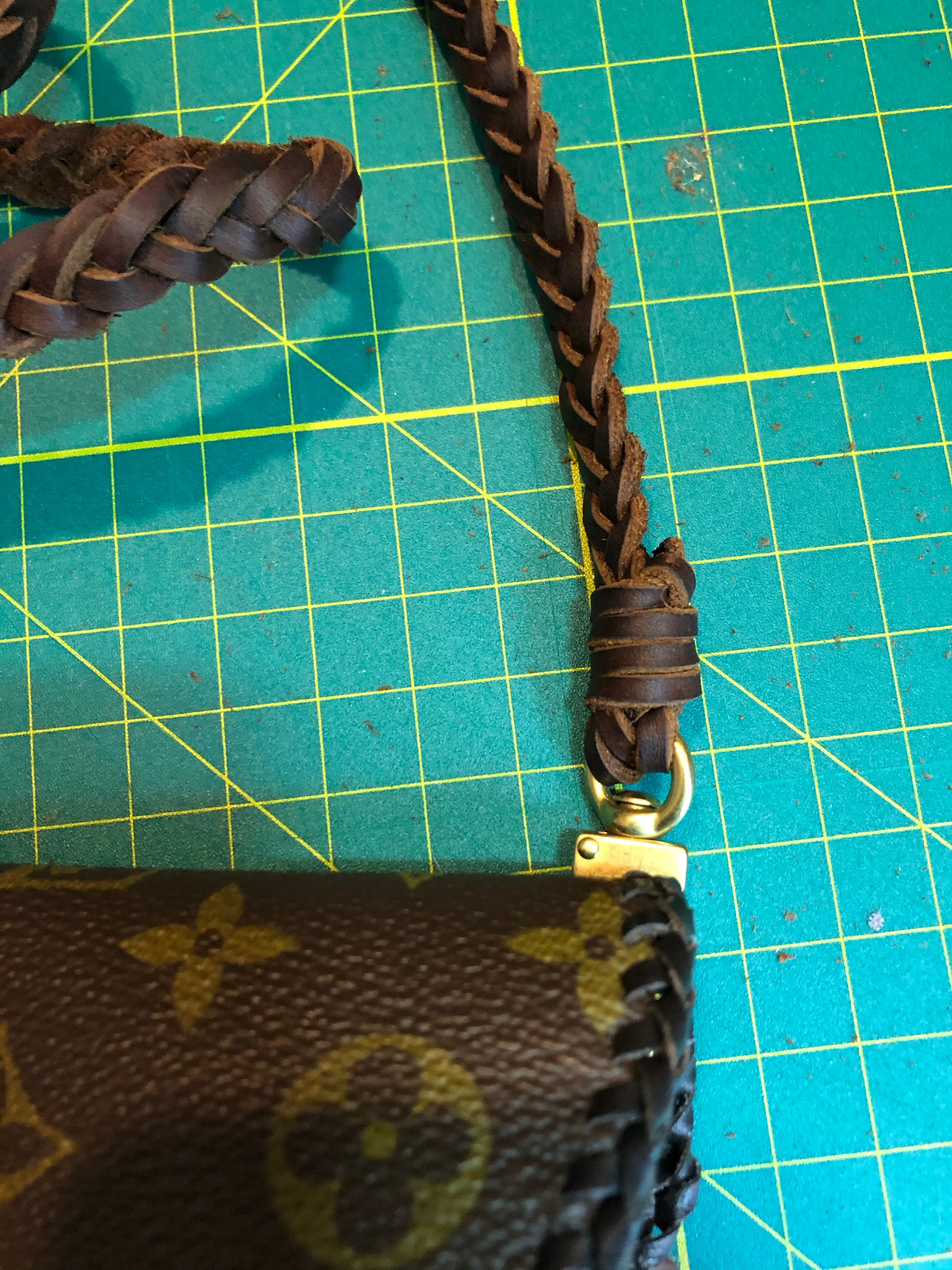 Final payment for Special Order Wren - Full Monogram Fringed Vintage Wristlet/Crossbody/Clutch