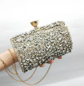 Gold Rhinestone Clutch evening bag