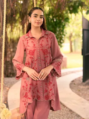 Iqra Redwood Embroidered Cotton Co-ord Set for Women