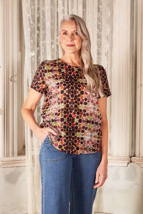 Kaleidoscope Top Grey in Seersucker