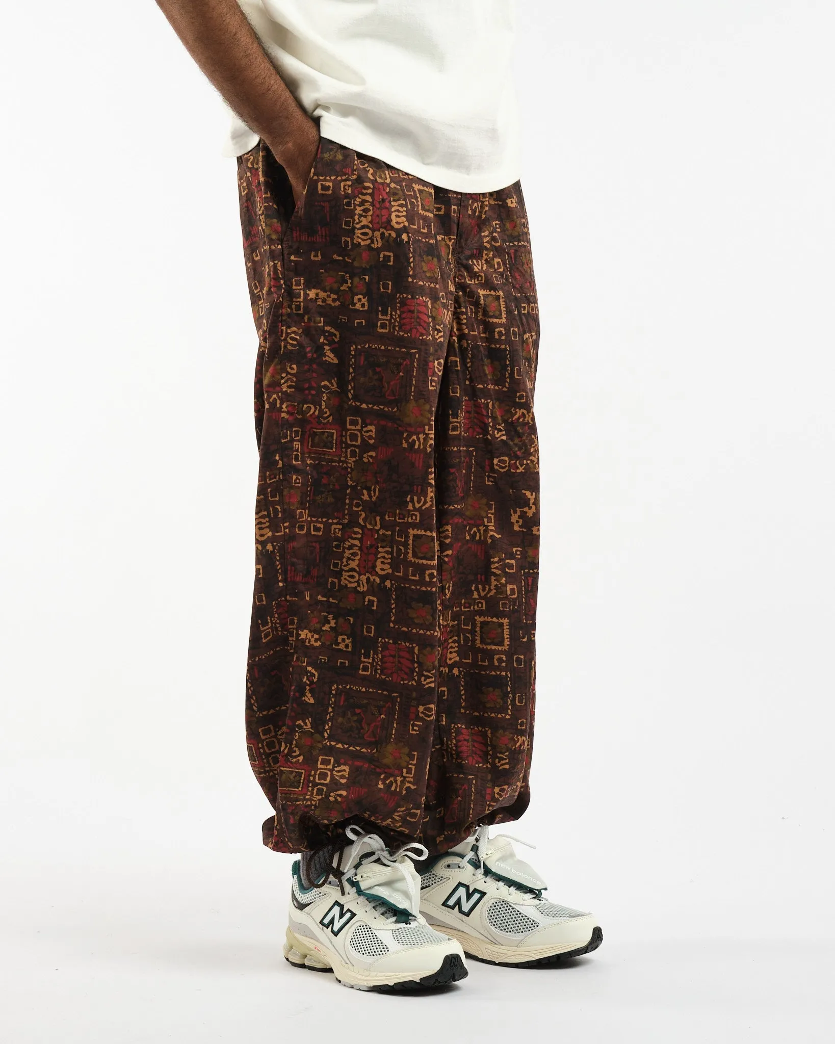 MIL Easy Pants Batik Print PE Brown