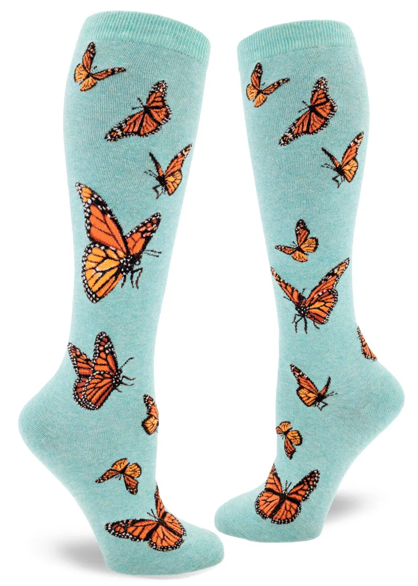 Monarch Butterfly Knee Socks