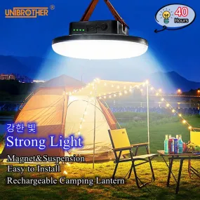 Rechargeable LED Camping Lantern with Magnet Strong Light Zoom Portable Flashlights 15600maH Tent Lights Work Repair Lighting