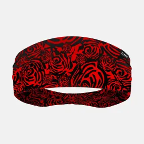 Roses Red and Black Double-sided Wide Headband