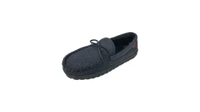 Rugged Microsuede Boater Moccasin Slippers